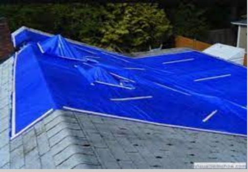 To protect a damaged roof