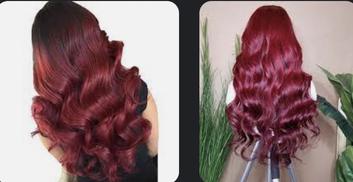 VSHOW hair burgundy human wigs